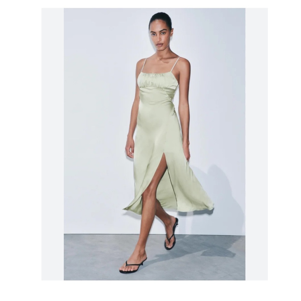 NWT Zara Satin Slip Dress Sz L